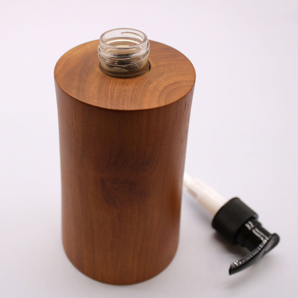 Natural Teakwood Soap Dispencer - Taper